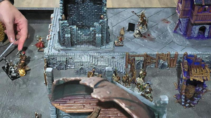  A close-up of the terrain of one of the Mordheim games played during the RAAF Williamtown Tabletop Gaming Cup fundraising event.