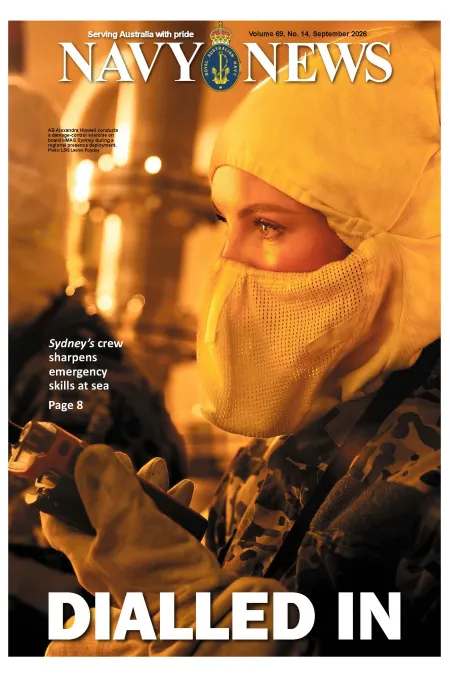 A Navy newspaper cover titled 'DIALLED IN'.