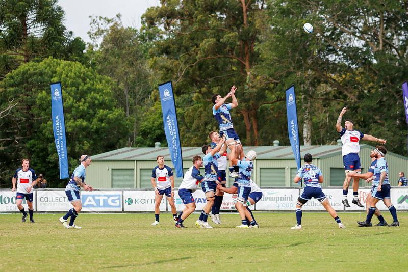 The Air Force Men's team versus the Navy Men's team in the ADF Rugby Union Championships 2026.