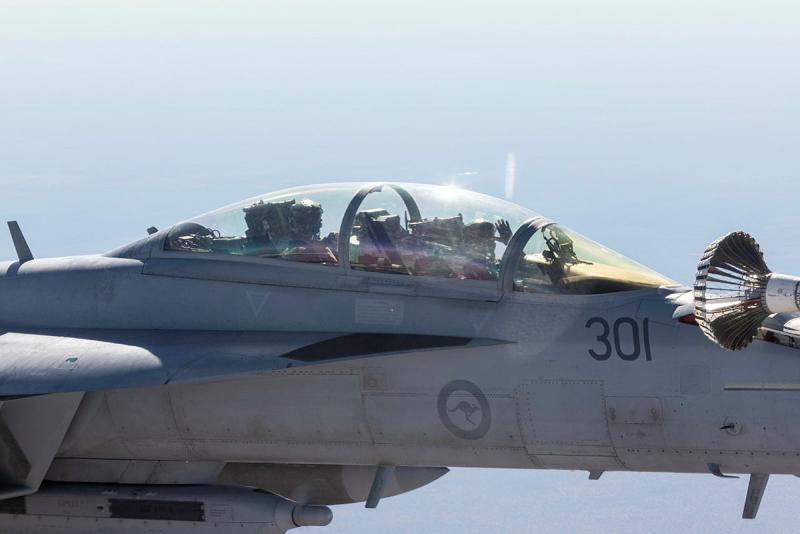 EA-18G Growlers from No 1 Squadron, RAAF Base Amberley, participate in Exercise Diamond Storm while operating from RAAF Base Darwin, Northern Territory.