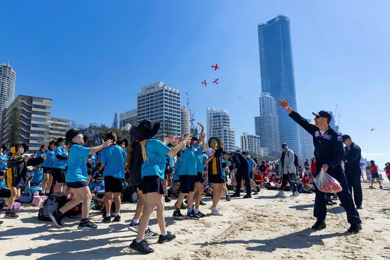 The Australian Defence Force is proud to participate in the Pacific Airshow Gold Coast 2026, from 14 to 16 August. Air Force’s F-35A Lightning II, C-130J Hercules, Roulettes and Army’s Red Berets conducted aerial displays at the three-day event, along with 100 Squadron heritage warbirds. On the ground, attendees at Surfers Paradise had the opportunity to get up close to the Air Force Balloon, the interactive flight simulator as well as Combat Support Group vehicles and personnel.