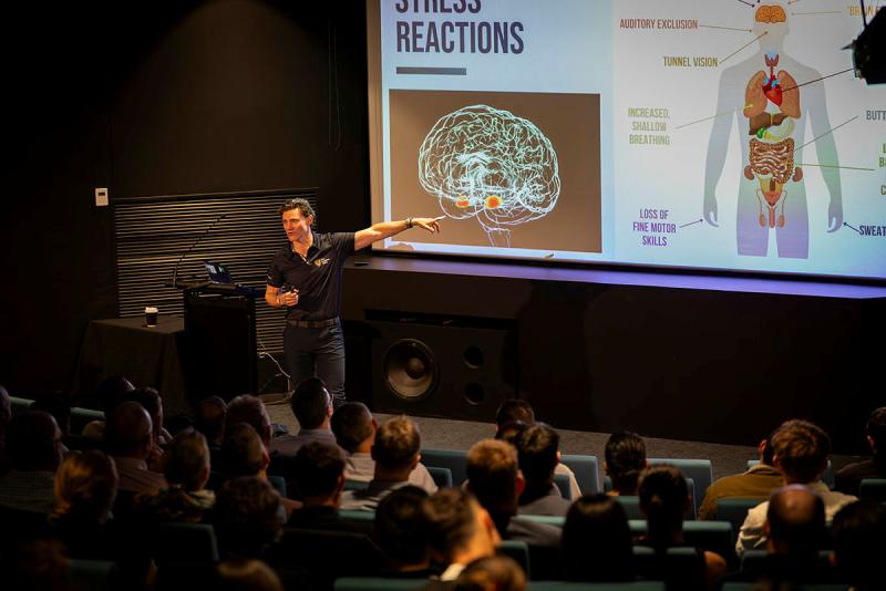 Royal Australian Navy Officers and Sailors from HMAS Kuttabul have attended the Resilience Shield Workshops held at the Australian National Maritime Museum (ANMM) Theatre between Tuesday 11-14 August 2026.An Australian veteran-owned business committed to improving individual and collective resilience, the Resilience Shield model was developed by Dr Dan Pronk, Ben Pronk DSC, and Tim Curtis, all of whom are Australian SAS veterans with combat experience in theatres including Afghanistan, Iraq, Sierra Leone