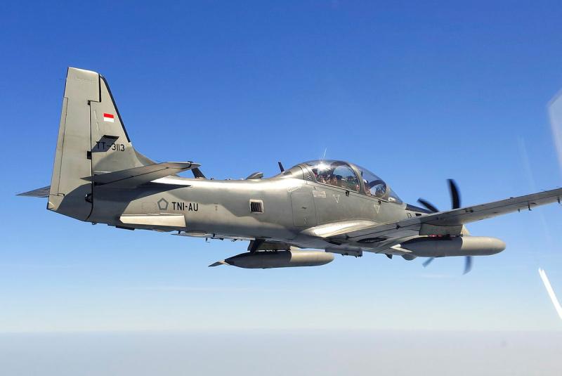 An aircraft in the sky.
