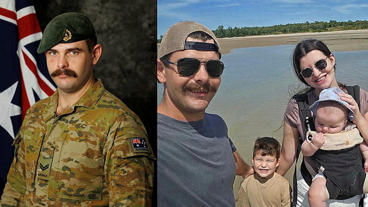 Soldier with his family.